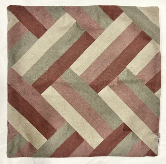 Pink / Grey Pillow Cover