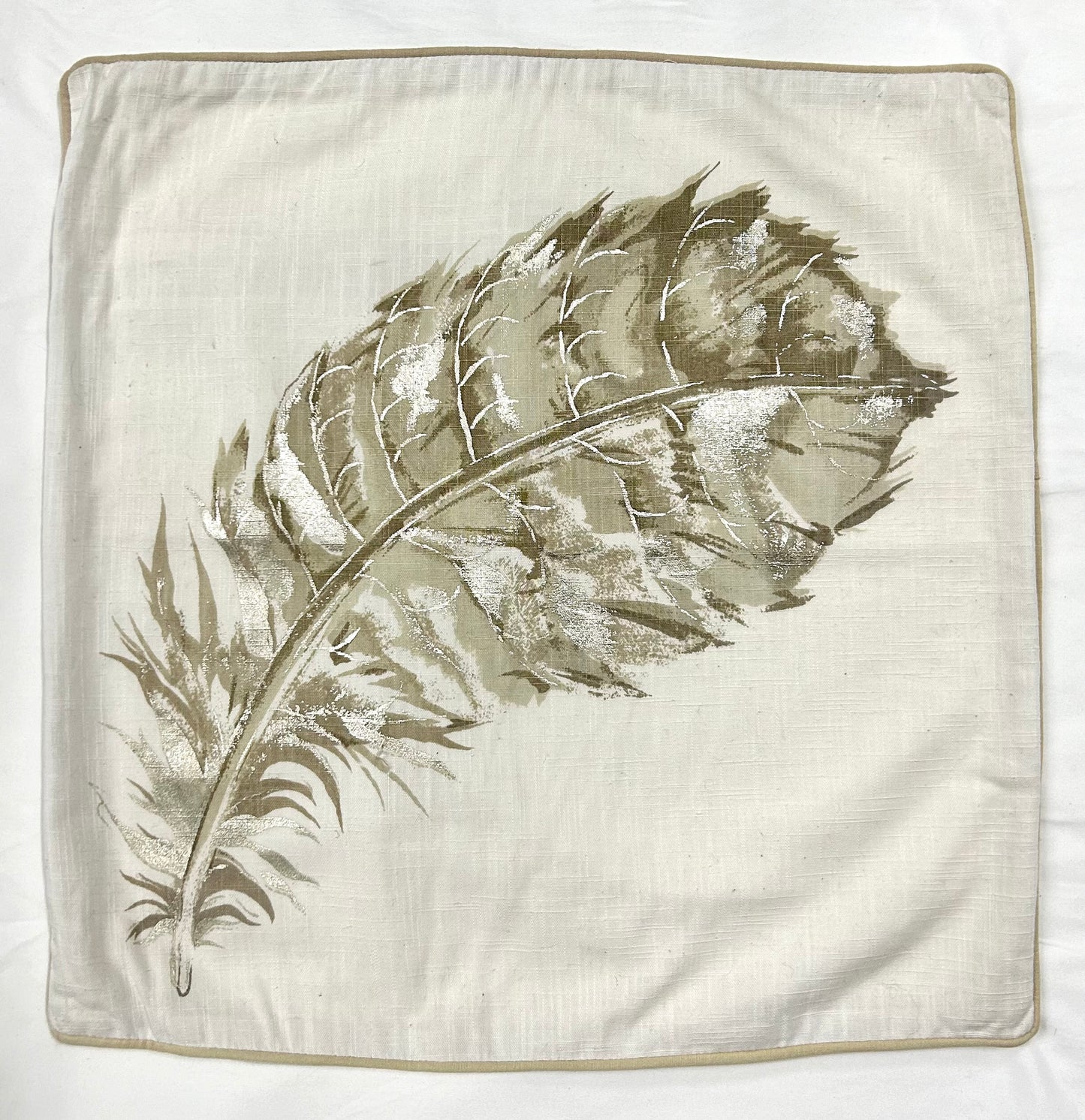 Leaf Foil Pillow Cover