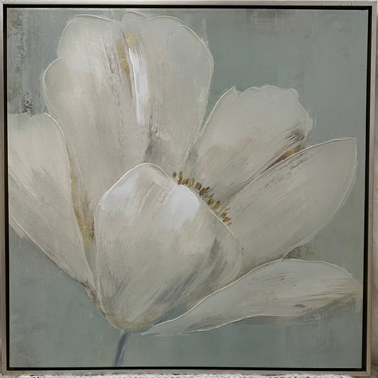 White Flower on Canvas I