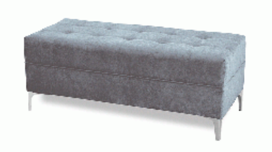 Tufted Bench (Light Grey)