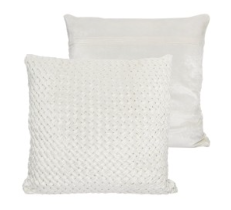 White Velour Pillow Cover