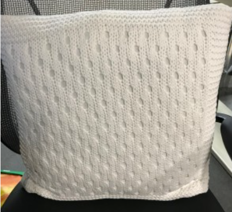 White Knit Pillow