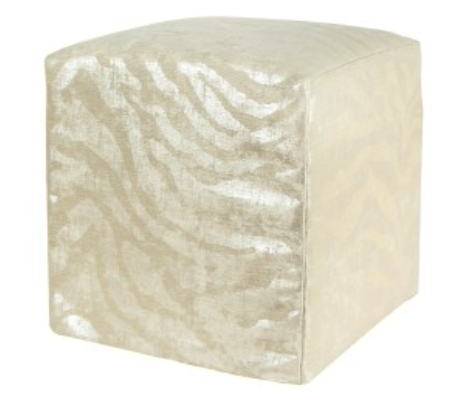 Zebra Print Pouf